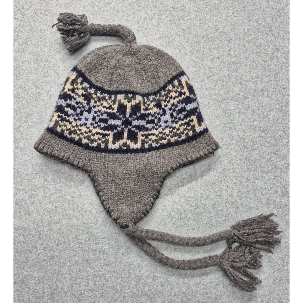 Polo Ralph Lauren Hat Trapper Beanie Fair Isle Lambswool Fleece Lined Ski